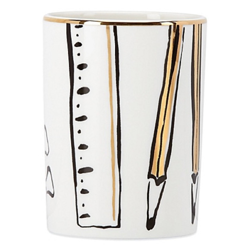 kate spade Black and Brown Pencil Design Pencil Ceramic Mug - Picture 4 of 4